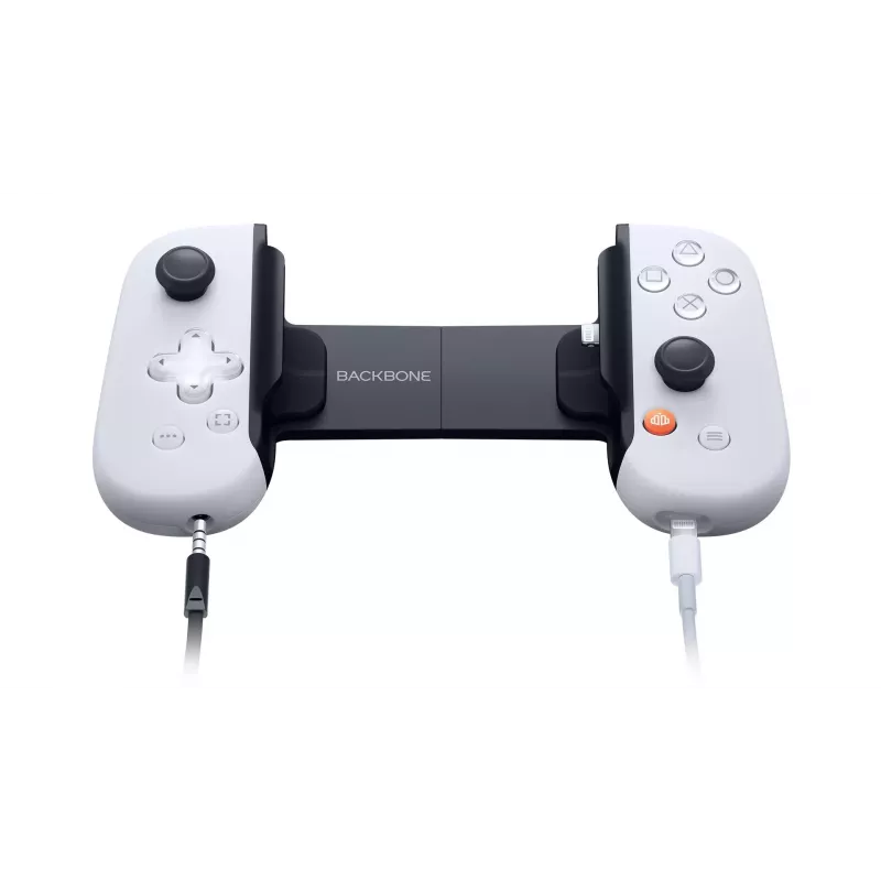 Gamepad Backbone One for iPhone PlayStation Edition Weiß – kabelgebundener Lightning-Steuergerät für PC, PlayStation, Xbox, iOS