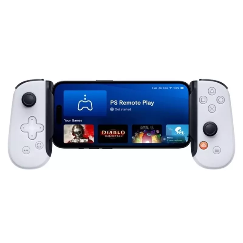 Gamepad Backbone One for iPhone PlayStation Edition Weiß – kabelgebundener Lightning-Steuergerät für PC, PlayStation, Xbox, iOS