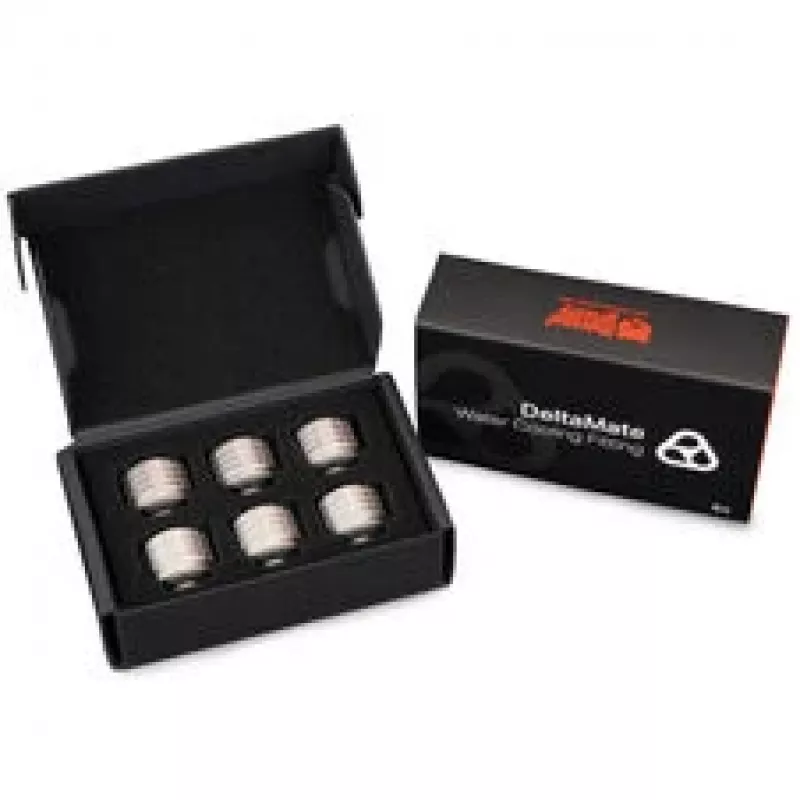 Thermal Grizzly DeltaMate Fitting HT14 Matt-Nickel 6er-Pack – Zubehör für thermische Schnittstellenmaterialien
