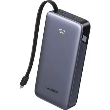 UGREEN Powerbank 20000 mAh PB536 45 W tragbarer Ladegerät, 20000 mAh Akkukapazität, 45 W Ausgang (grau)