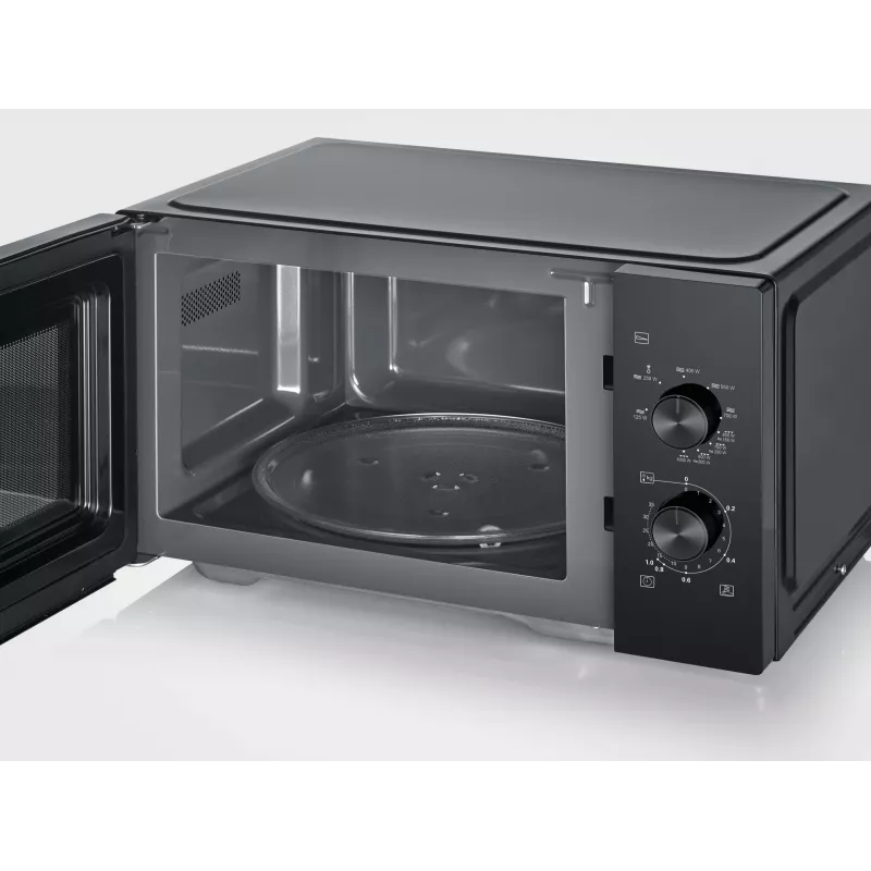 Kombinationsmikrowelle SEVERIN MW 7792, Tischgerät, 20 L, 900 W, Schwarz, Tasten und Drehregler