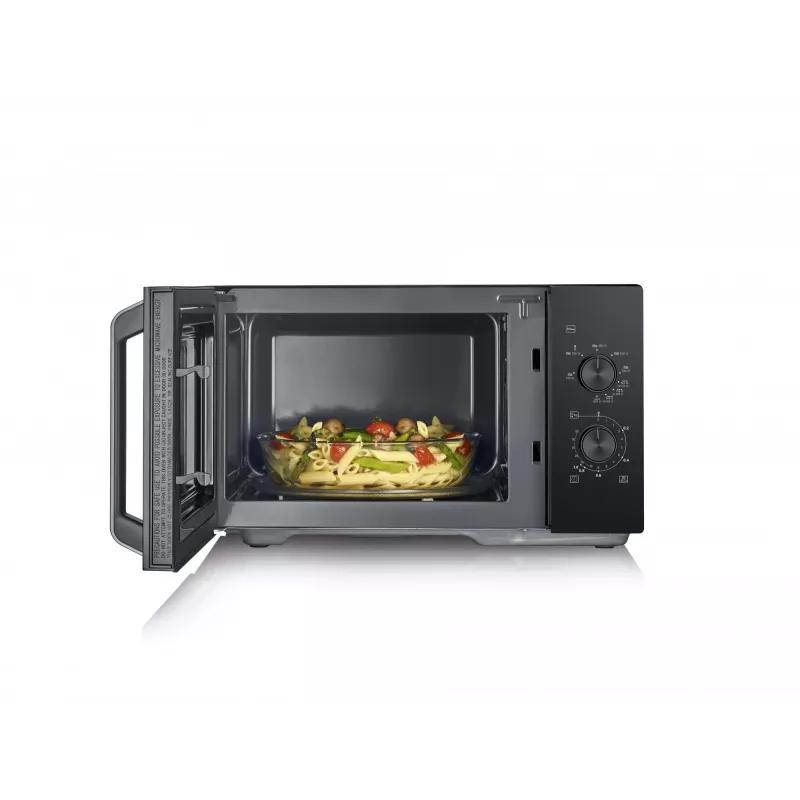 Kombinationsmikrowelle SEVERIN MW 7792, Tischgerät, 20 L, 900 W, Schwarz, Tasten und Drehregler