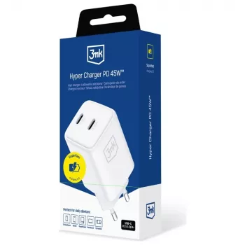 3MK Ladegerät Hyper Charger PD 45W GaN QC4+ PPS — USB-C-Schnellladegerät 45W