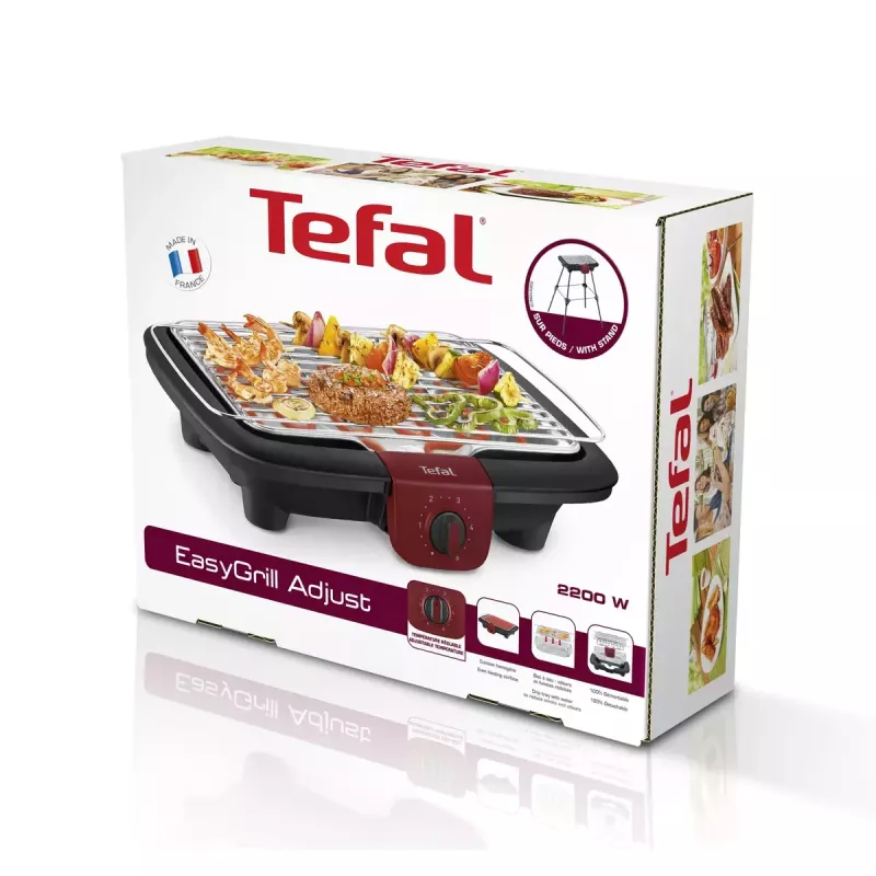 Tisch-Elektrogrill Tefal BG90F5 Schwarz Edelstahl 2300W