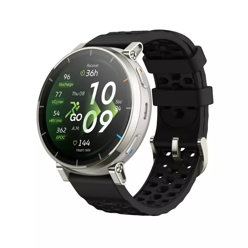 Smartwatch Amazfit Active 3 — 1,32 Zoll (3,35 cm) AMOLED 466×466 px, GPS, 365 mAh, Silikonarmband