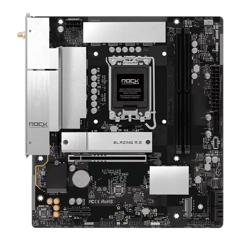 Mainboard ASRock B860M Rock WiFi (mATX, Intel LGA 1851, DDR5, HDMI, DisplayPort)