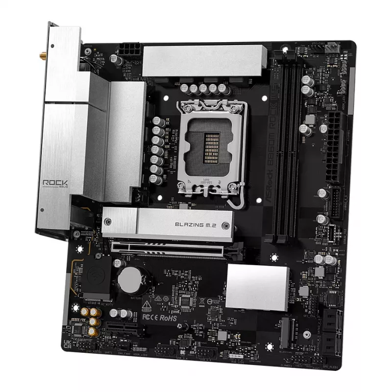 Mainboard ASRock B860M Rock WiFi (mATX, Intel LGA 1851, DDR5, HDMI, DisplayPort)