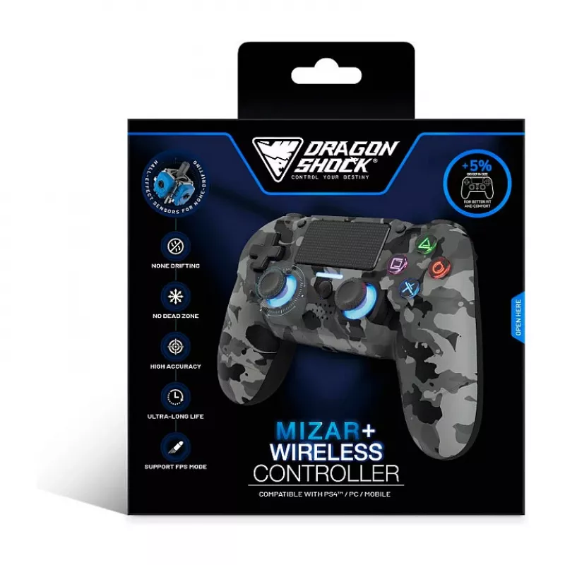 Dragonshock Controller Mizar+ Wireless Grey Camo PS4/PC