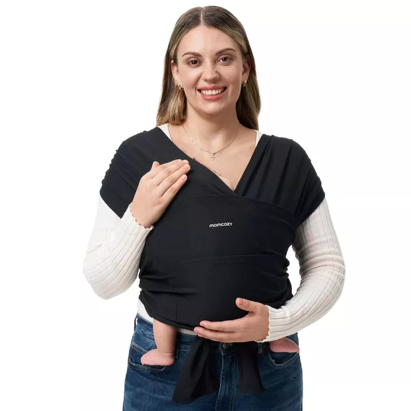 Momcozy Baby Wrap Carrier Schwarz | Babytrage |