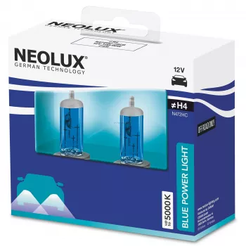 Halogenlampe Neolux H4 Blue Power Light 2er-Pack — 12V, 100/90W