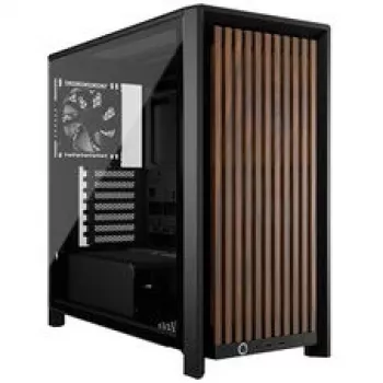 CORSAIR Mid-Tower PC-Gehäuse FRAME 4000D RS Wood – Schwarz/Walnuss
