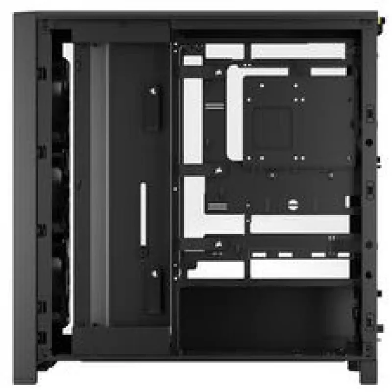 CORSAIR Mid-Tower PC-Gehäuse FRAME 4000D RS Wood – Schwarz/Walnuss
