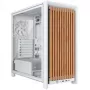 Mid-Tower PC-Gehäuse CORSAIR FRAME 4000D RS Wood Weiß/Eiche, Mid-Tower ATX-kompatibel, gehärtetes Glas