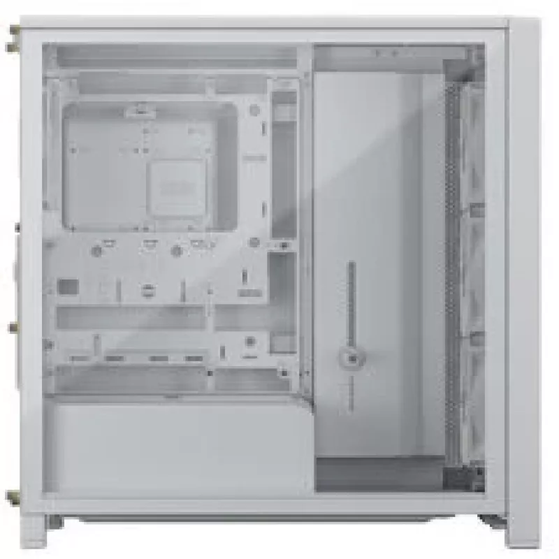 Mid-Tower PC-Gehäuse CORSAIR FRAME 4000D RS Wood Weiß/Eiche, Mid-Tower ATX-kompatibel, gehärtetes Glas