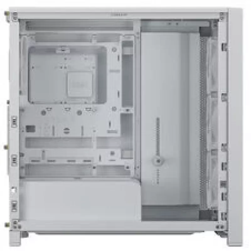 Mid-Tower PC-Gehäuse CORSAIR FRAME 4000D RS Wood Weiß/Eiche, Mid-Tower ATX-kompatibel, gehärtetes Glas