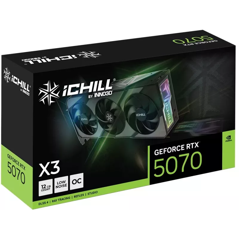 Grafikkarte Inno3D iChill GeForce RTX 5070 X3 — 12 GB GDDR7, 192-Bit, PCIe 5.0