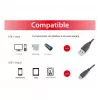 EQUIP USB 2.0 Kabel C zu A M/M, 0,3 m, USB 2.0 480 Mbit/s, vernickelte Kontakte, Schwarz