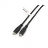 EQUIP USB 2.0 Typ-C-auf-Typ-C-Kabel M/M 0,3 m PD 60 W, 0,48 Gbit/s, vernickelte Kontakte, schwarz