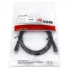 EQUIP USB 2.0 Typ-C-auf-Typ-C-Kabel M/M 0,3 m PD 60 W, 0,48 Gbit/s, vernickelte Kontakte, schwarz