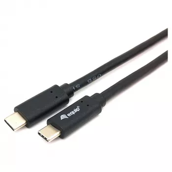 USB-C-auf-USB-C-Kabel EQUIP 128348, USB 3.2 Gen 1 (5 Gbit/s), PD 60 W, 0,5 m, schwarz