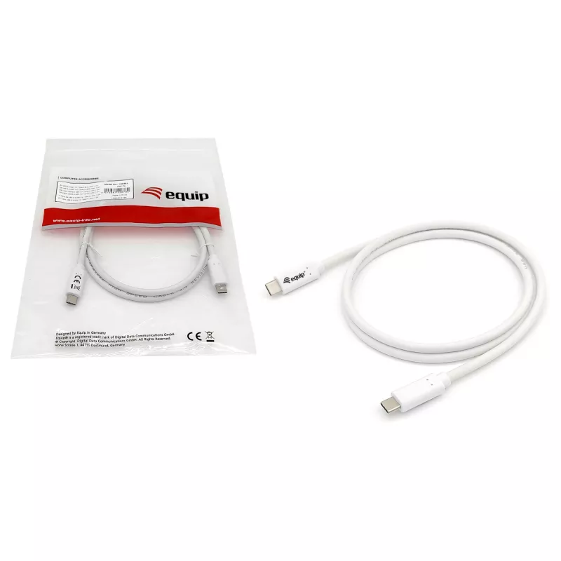 EQUIP USB 3.2 Gen 1 Type-C auf Type-C Kabel 0,5 m PD 60 W 5 Gbit/s Weiß