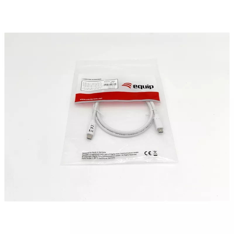 EQUIP USB 3.2 Gen 1 Type-C auf Type-C Kabel 0,5 m PD 60 W 5 Gbit/s Weiß