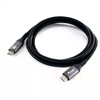 USB4 Gen3x2 C–C Kabel EQUIP 128380, 0.5 m, PD 3.1 240W, 40 Gbps, 8K/60Hz, Schwarz