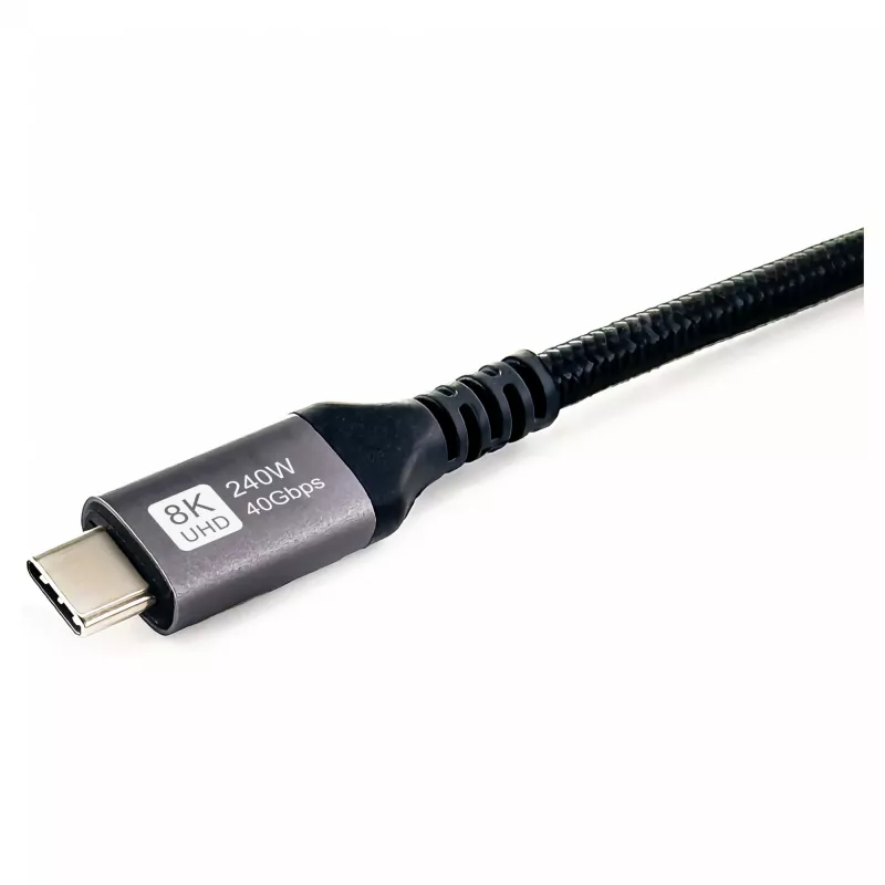 USB4 Gen3x2 C–C Kabel EQUIP 128380, 0.5 m, PD 3.1 240W, 40 Gbps, 8K/60Hz, Schwarz