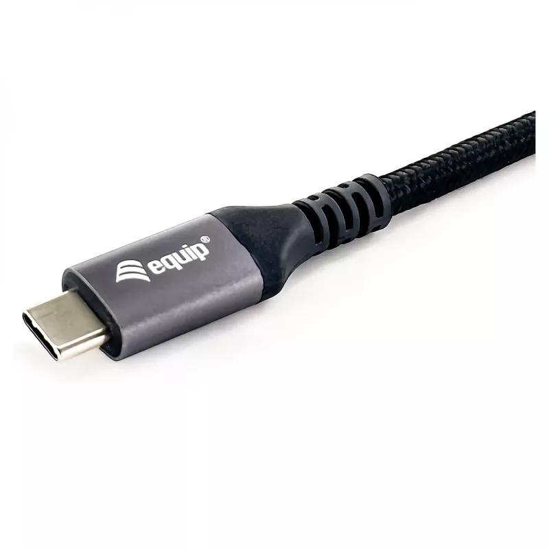 USB4 Gen3x2 C–C Kabel EQUIP 128380, 0.5 m, PD 3.1 240W, 40 Gbps, 8K/60Hz, Schwarz