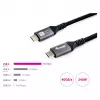 USB4 Gen3x2 C–C Kabel EQUIP 128380, 0.5 m, PD 3.1 240W, 40 Gbps, 8K/60Hz, Schwarz