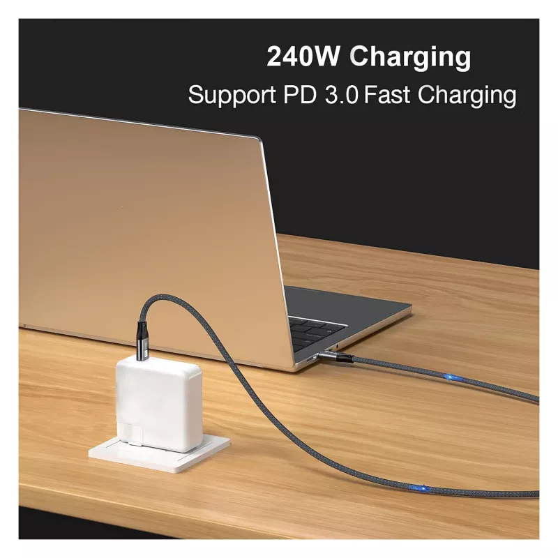 USB4 Gen3x2 C–C Kabel EQUIP 128380, 0.5 m, PD 3.1 240W, 40 Gbps, 8K/60Hz, Schwarz