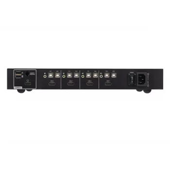 KVM-Switch ATEN 4-Port USB HDMI mit CAC, 4K UHD 3840x2160@60Hz, Metallgehäuse