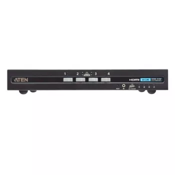 KVM-Switch ATEN 4-Port USB HDMI mit CAC, 4K UHD 3840x2160@60Hz, Metallgehäuse
