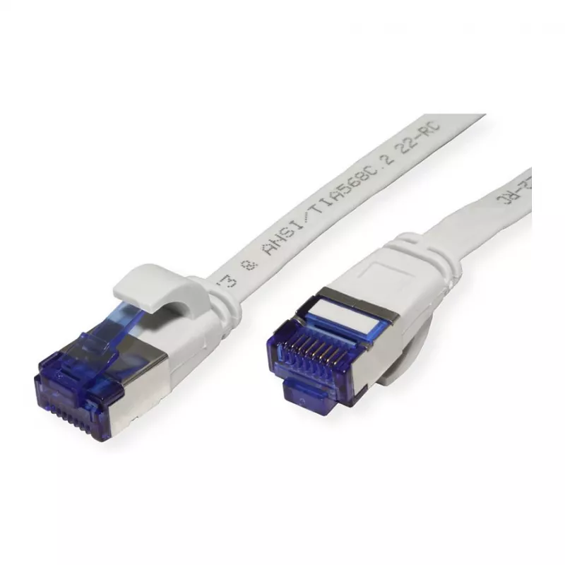 VALUE Patchkabel Cat.6A (Klasse EA) FTP, extraflach, Grau, 2 m