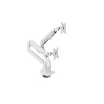 Monitor-Tischhalterung Arozzi AZ-ALZARE-NEO-DUO-WT für 2 Bildschirme, bis zu 81,3 cm (32 Zoll), 18 kg gesamt, VESA 75x75–100x100, weiß