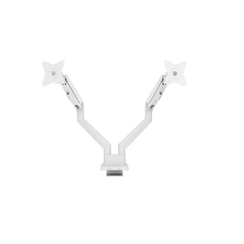 Monitor-Tischhalterung Arozzi AZ-ALZARE-NEO-DUO-WT für 2 Bildschirme, bis zu 81,3 cm (32 Zoll), 18 kg gesamt, VESA 75x75–100x100, weiß