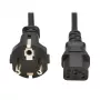 PDU-Stromkabel C13 auf Schuko (Cee 7/7) - 10A 250V H05VV-F 2M