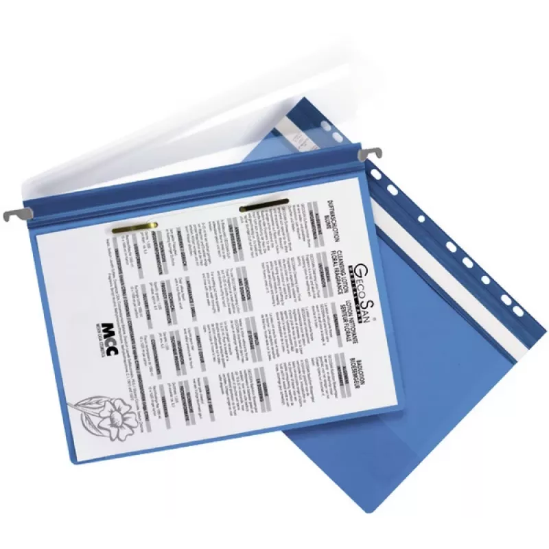 Hängeordner Durable 2561-06 A4 Kunststoff Blau Transparent