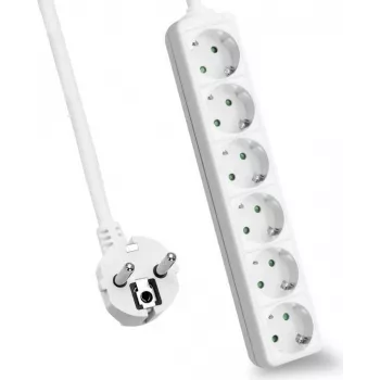 Steckdosenleiste helos CLASSIC 6-fach 3,0 m Kabel ohne Schalter