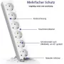 Mehrfachsteckdose helos CLASSIC 6-fach 5,0 m Kabel ohne Schalter