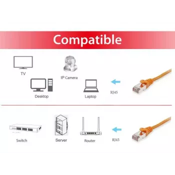 Netzwerkkabel Equip Cat.6 S/FTP Patchkabel RJ-45 50m Orange