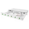 Glasfaser-Spleißbox DIGITUS DN-96330/9APC 1U, bestückt mit 6x LC-APC DX, OS2, Polymer/Stahl, hellgrau