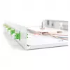 Glasfaser-Spleißbox DIGITUS DN-96330/9APC 1U, bestückt mit 6x LC-APC DX, OS2, Polymer/Stahl, hellgrau