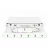 Glasfaser-Spleißbox DIGITUS DN-96330/9APC 1U, bestückt mit 6x LC-APC DX, OS2, Polymer/Stahl, hellgrau