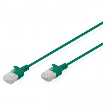 schlank CAT6 U-UTP Patchkabel von DIGITUS, 0,3 m, grün