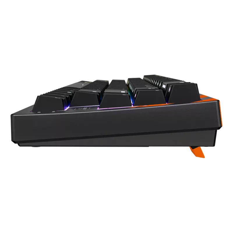 Mechanische Gaming-Tastatur Cherry K5 Pro TMR Compact — 65% QWERTY US, kabelgebunden USB, RGB, Schwarz/Orange
