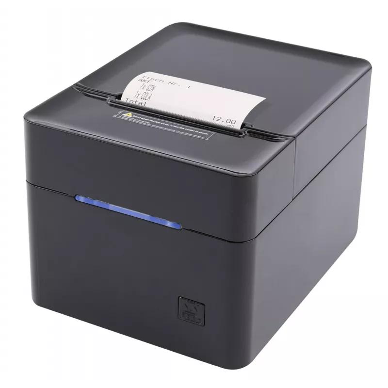 POS-Drucker Olympia 947990055 — Thermo-Direktdruck, 250 mm/s, 80 mm Rollendurchmesser, 80 mm Druckbreite, USB Typ-A, RS-232, kabelgebunden, schwarz