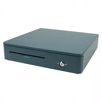 Elektronische Geldkassette Olympia M405, Metallgehäuse, blau, 405×400×102 mm, 2 Schlüssel