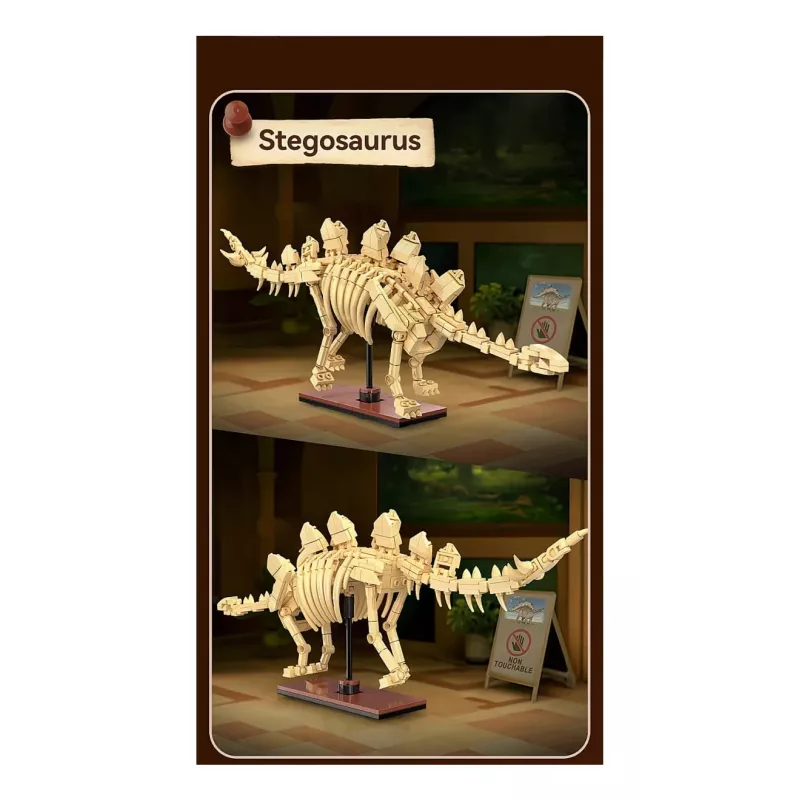 Bauset Jamara CaDA Dinosaurier-Fossil Stegosaurus — 297 Teile, Alter 8+, beige/braun