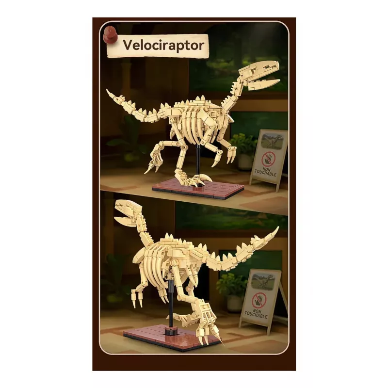 Bausatz Jamara CaDA Dinosaurier-Fossil Velociraptor — 256 Teile, Alter 8+, Beige/Braun